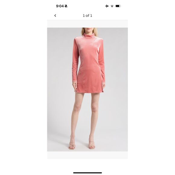 Reformation Libra Knit Dress, Pink Velvet - Picture 1 of 14